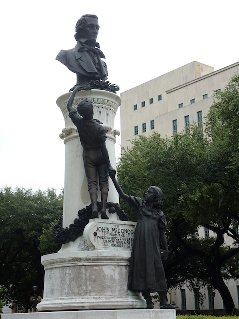 Children Give Gift Statue