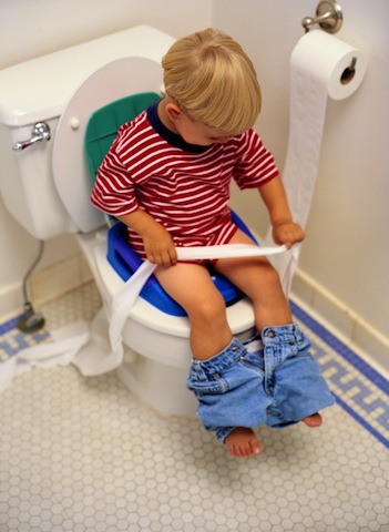 Kid on Toilet